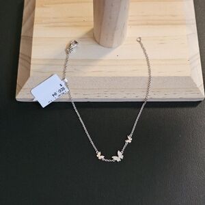 14k White Gold Diamond Bracelet 7 Inch